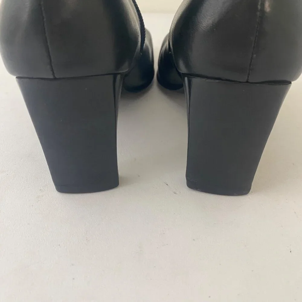 Hillard & Hanson Christine Ankle Boots Shoes Buckle Heel Pointed Toe Black